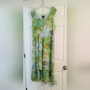 Adrianna Papell Floral Jacquard Print High-Low Dress ~ Size 16